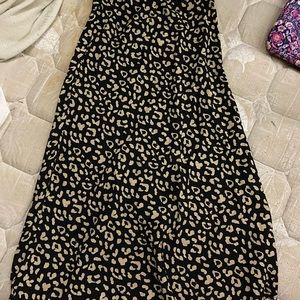 Leopard midi skirt